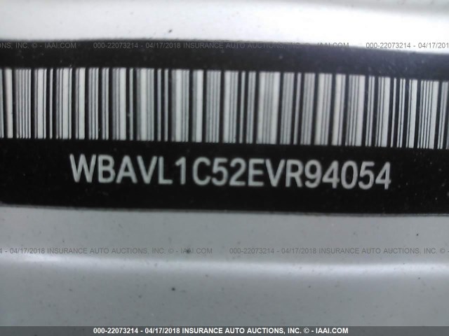 WBAVL1C52EVR94054 - 2014 BMW X1 XDRIVE28I WHITE photo 9