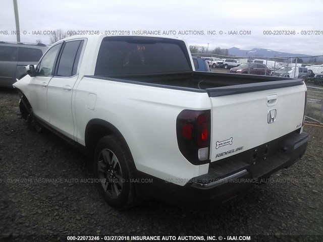 5FPYK3F55HB029290 - 2017 HONDA RIDGELINE RTL CREAM photo 3