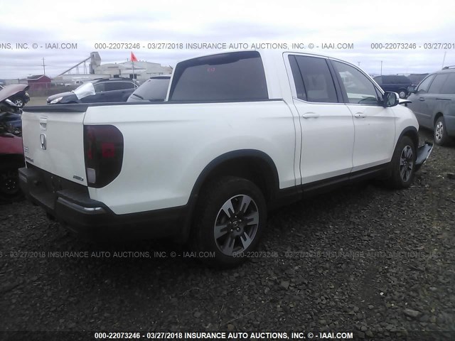 5FPYK3F55HB029290 - 2017 HONDA RIDGELINE RTL CREAM photo 4