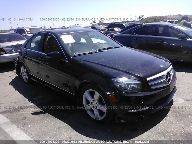 WDDGF5EB1BA449629 - 2011 MERCEDES-BENZ C 300 BLACK photo 1