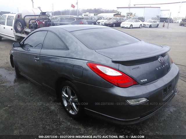 4T1CE30P17U754276 - 2007 TOYOTA CAMRY SOLARA SE/SLE GRAY photo 3