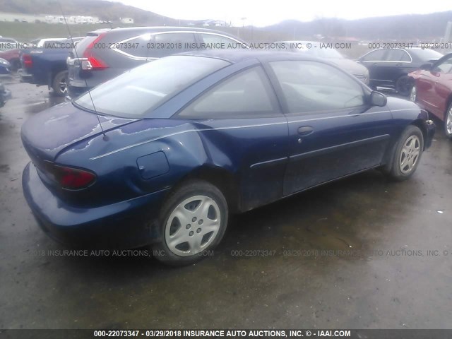 1G1JS124527248266 - 2002 CHEVROLET CAVALIER LS BLUE photo 4