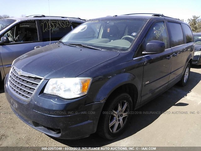 2A8HR54P18R782056 - 2008 CHRYSLER TOWN & COUNTRY TOURING Navy photo 2