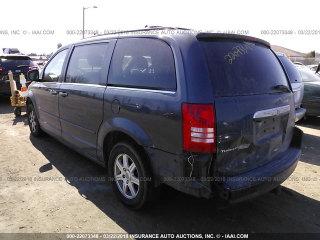 2A8HR54P18R782056 - 2008 CHRYSLER TOWN & COUNTRY TOURING Navy photo 3