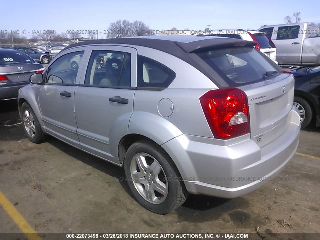 1B3HB48B77D312749 - 2007 DODGE CALIBER SXT SILVER photo 3