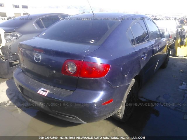 JM1BK12F441166340 - 2004 MAZDA 3 I BLUE photo 4