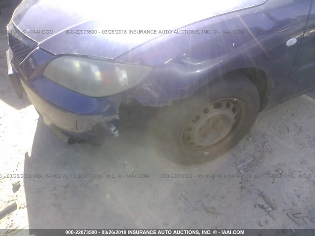 JM1BK12F441166340 - 2004 MAZDA 3 I BLUE photo 6