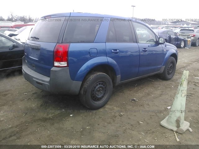 5GZCZ33D25S827561 - 2005 SATURN VUE BLUE photo 4