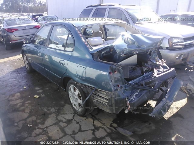 KMHDN45D63U612931 - 2003 HYUNDAI ELANTRA GLS/GT BLUE photo 3