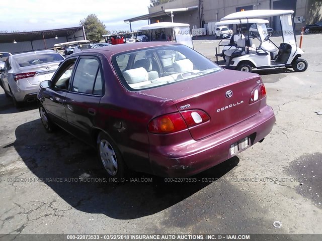 1NXBR18E0YZ309472 - 2000 TOYOTA COROLLA VE/CE/LE 勃艮第红 照片 3