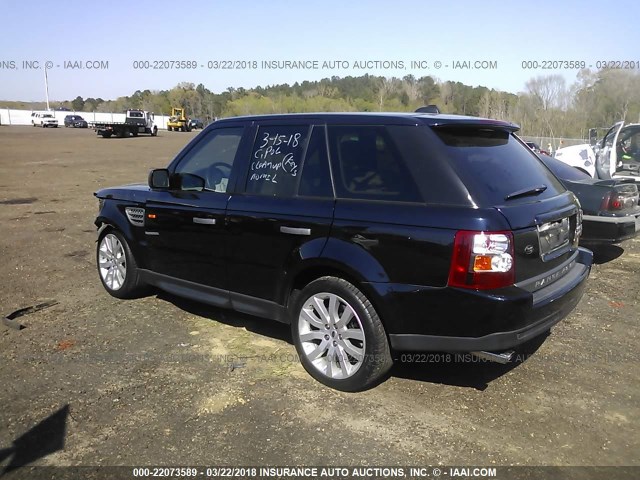 SALSH23477A100895 - 2007 LAND ROVER RANGE ROVER SPORT SUPERCHARGED BLUE photo 3