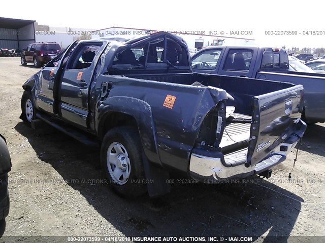 5TFJX4GN7FX043114 - 2015 TOYOTA TACOMA DOUBLE CAB PRERUNNER GRAY photo 3