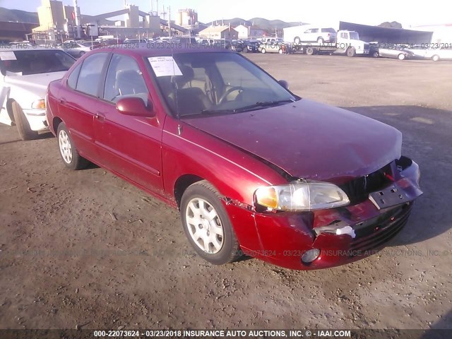 3N1CB51D6YL302495 - 2000 NISSAN SENTRA XE/GXE BURGUNDY photo 1