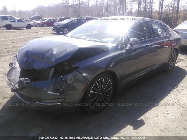 3LN6L2LU3GR624442 - 2016 LINCOLN MKZ HYBRID GRAY photo 2