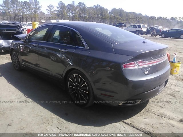 3LN6L2LU3GR624442 - 2016 LINCOLN MKZ HYBRID GRAY photo 3