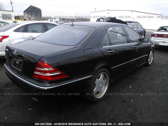 WDBNG78J61A199279 - 2001 MERCEDES-BENZ S 600 BLACK photo 4