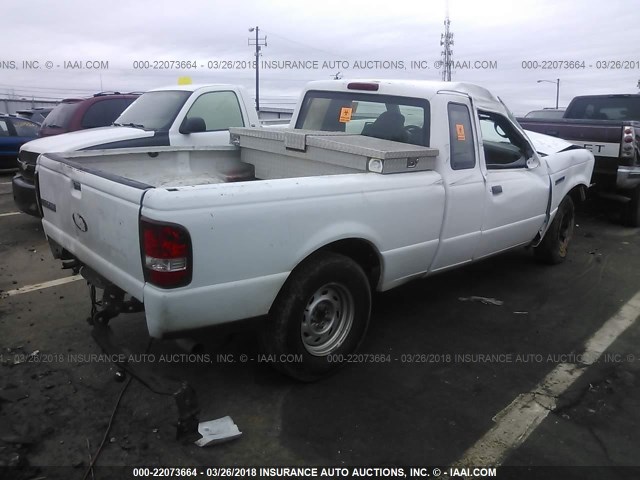 1FTYR14U47PA40384 - 2007 FORD RANGER SUPER CAB WHITE photo 4