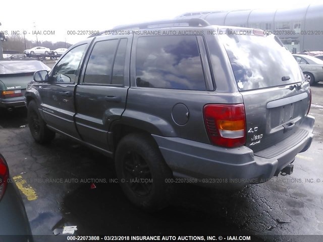 1J8GW48S52C242769 - 2002 JEEP GRAND CHEROKEE LAREDO GRAY photo 3