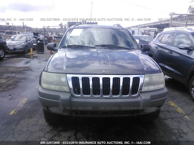 1J8GW48S52C242769 - 2002 JEEP GRAND CHEROKEE LAREDO GRAY photo 6