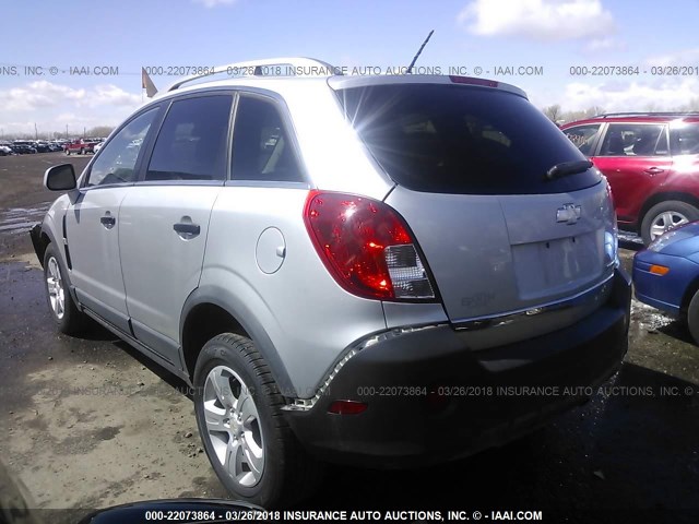 3GNAL2EK4ES654377 - 2014 CHEVROLET CAPTIVA LS SILVER photo 3