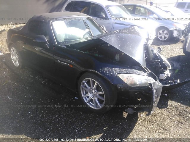 JHMAP21415S007787 - 2005 HONDA S2000 BLACK photo 1