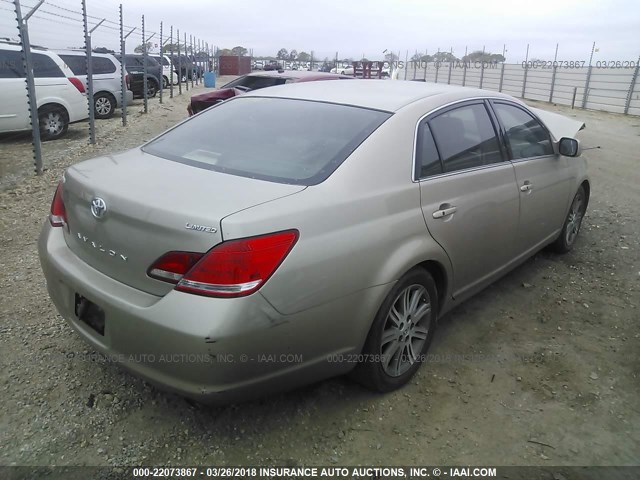 4T1BK36B87U200345 - 2007 TOYOTA AVALON XL/XLS/TOURING/LIMITED TAN photo 4