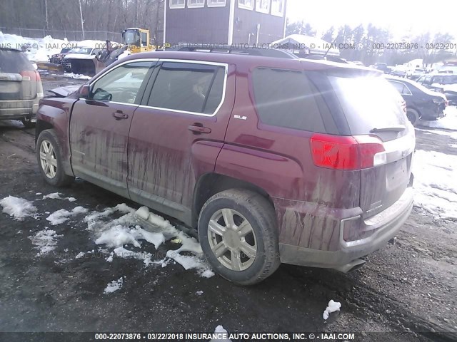 2GKFLTE32G6344103 - 2016 GMC TERRAIN SLE MAROON photo 3