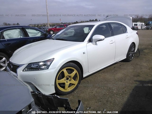 JTHBE1BL1D5027206 - 2013 LEXUS GS 350 WHITE photo 2