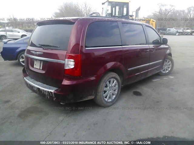 2C4RC1BG6GR300320 - 2016 CHRYSLER TOWN & COUNTRY TOURING RED photo 4
