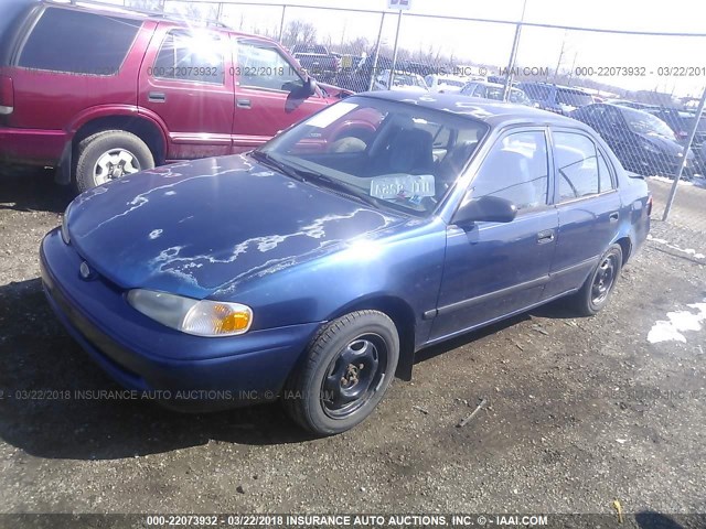 1Y1SK5288WZ421502 - 1998 CHEVROLET GEO PRIZM LSI BLUE photo 2