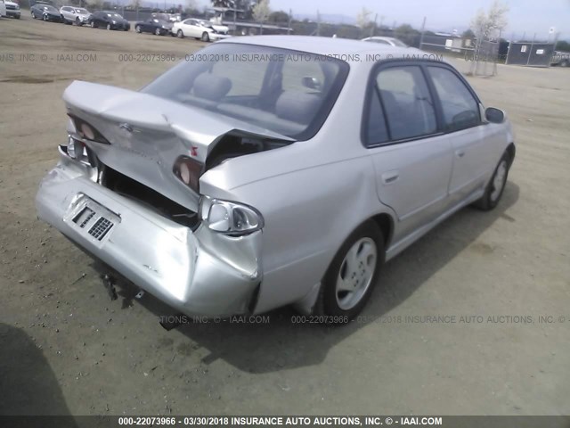 1NXBR12EX2Z606264 - 2002 TOYOTA COROLLA CE/LE/S SILVER photo 4