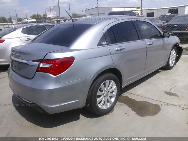 1C3CCBCG3EN157142 - 2014 CHRYSLER 200 LIMITED SILVER photo 4