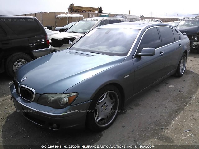 WBAHN83507DT68107 - 2007 BMW 750 BLUE photo 2