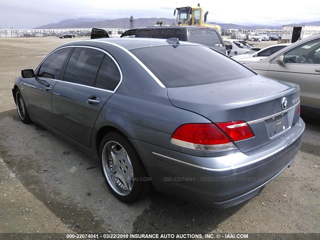 WBAHN83507DT68107 - 2007 BMW 750 BLUE photo 3