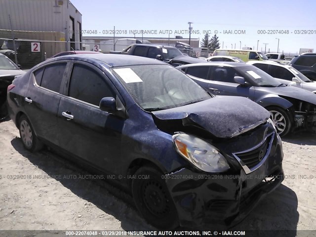 3N1CN7AP0EL870654 - 2014 NISSAN VERSA S/S PLUS/SV/SL BLUE photo 1