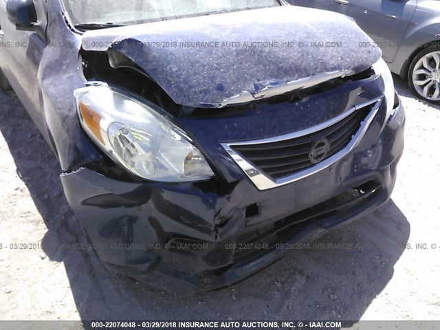 3N1CN7AP0EL870654 - 2014 NISSAN VERSA S/S PLUS/SV/SL BLUE photo 6