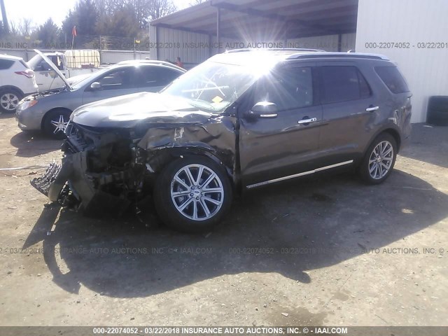 1FM5K7F85HGC69146 - 2017 FORD EXPLORER LIMITED 灰色 照片 2