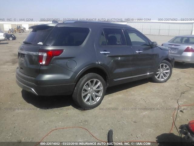 1FM5K7F85HGC69146 - 2017 FORD EXPLORER LIMITED 灰色 照片 4