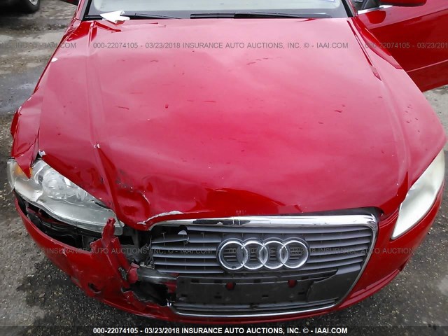 WAUAF78E27A269789 - 2007 AUDI A4 2/TURBO RED photo 10