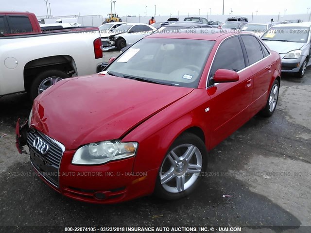 WAUAF78E27A269789 - 2007 AUDI A4 2/TURBO RED photo 2