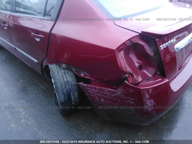 3N1AB6AP8CL625172 - 2012 NISSAN SENTRA 2.0/2.0S/SR/2.0SL RED photo 6