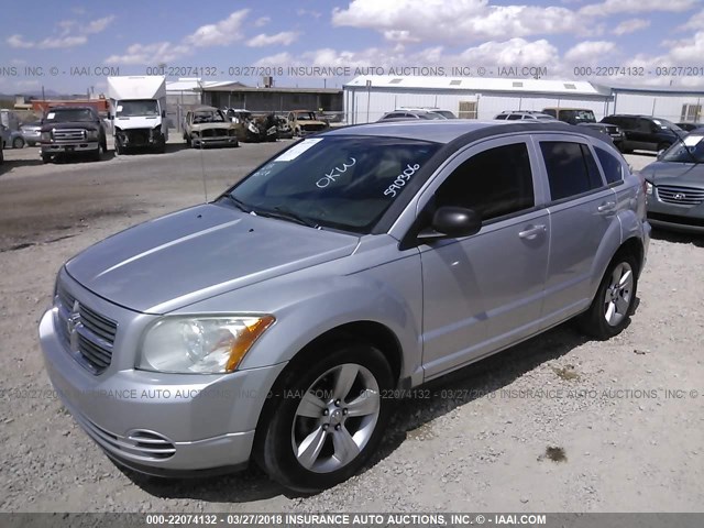 1B3CB4HA2AD590306 - 2010 DODGE CALIBER SXT SILVER photo 2