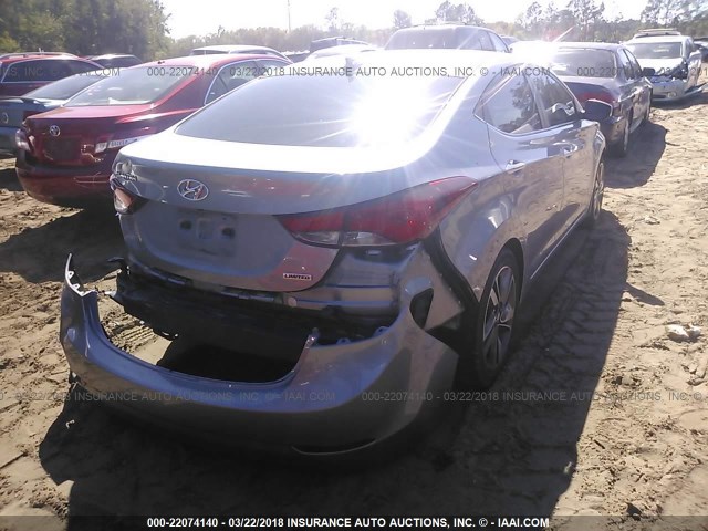 5NPDH4AE0FH623223 - 2015 HYUNDAI ELANTRA SE/SPORT/LIMITED GRAY photo 4