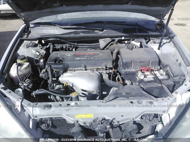 4T1BE30K84U881277 - 2004 TOYOTA CAMRY LE/XLE/SE SILVER photo 10
