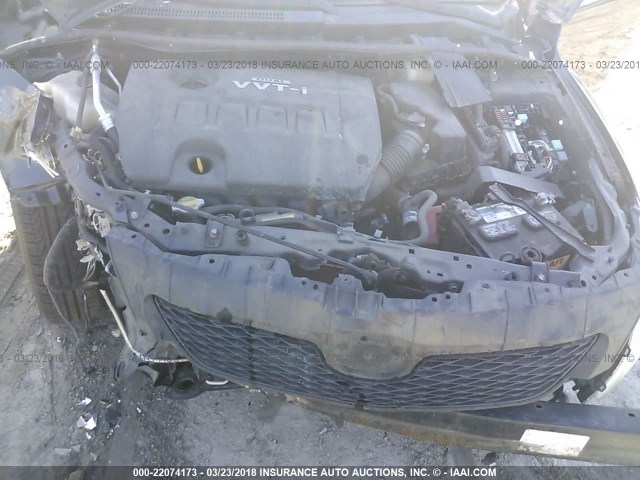 1NXBU40EX9Z076438 - 2009 TOYOTA COROLLA S/LE/XLE GRAY photo 10