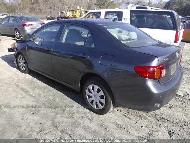 1NXBU40EX9Z076438 - 2009 TOYOTA COROLLA S/LE/XLE GRAY photo 3