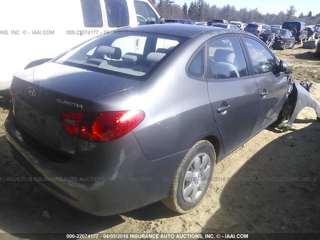 KMHDU46D97U072000 - 2007 HYUNDAI ELANTRA GLS/SE/LIMITED GRAY photo 4