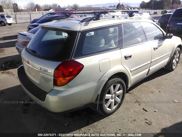 4S4BP61CX67354698 - 2006 SUBARU LEGACY OUTBACK 2.5I BEIGE photo 4