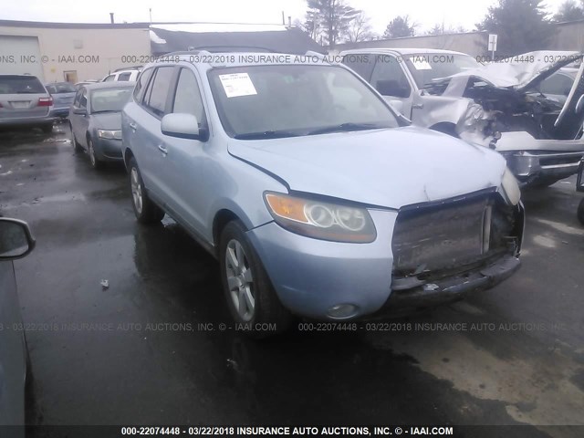 5NMSH73E27H099318 - 2007 HYUNDAI SANTA FE SE/LIMITED Light Blue photo 1