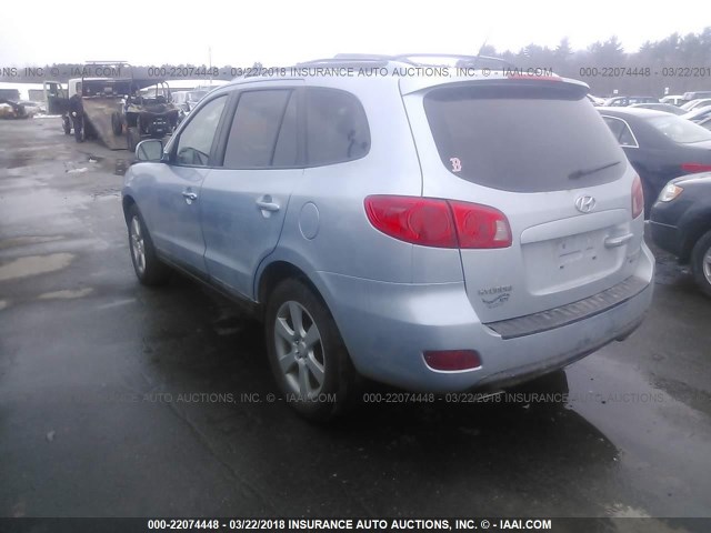 5NMSH73E27H099318 - 2007 HYUNDAI SANTA FE SE/LIMITED Light Blue photo 3